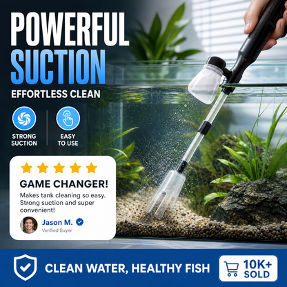 ⏳ LAST DAY 50% OFF! 🔥 Electric Aquarium Gravel Cleaner – Powerful Siphon, Hands-Free Operation & Crystal-Clear Tank Water ✨