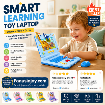 💻 50% OFF NOW! 🎁 Interactive Simulation Toy Laptop – Scrolling screen, music & tactile buttons – Boosts motor skills & hand‑eye coordination 🖥️✨