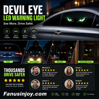🚗👀Catch all eyes & boost driving safety-Solar Powered LED Car Warning Light