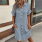 ⏳Time-Limited Special⏰Women’s Summer Midi Dress – Breezy, Flattering & Effortlessly Chic! Lightweight Button-Down with Pockets 🇬🇧☀️
