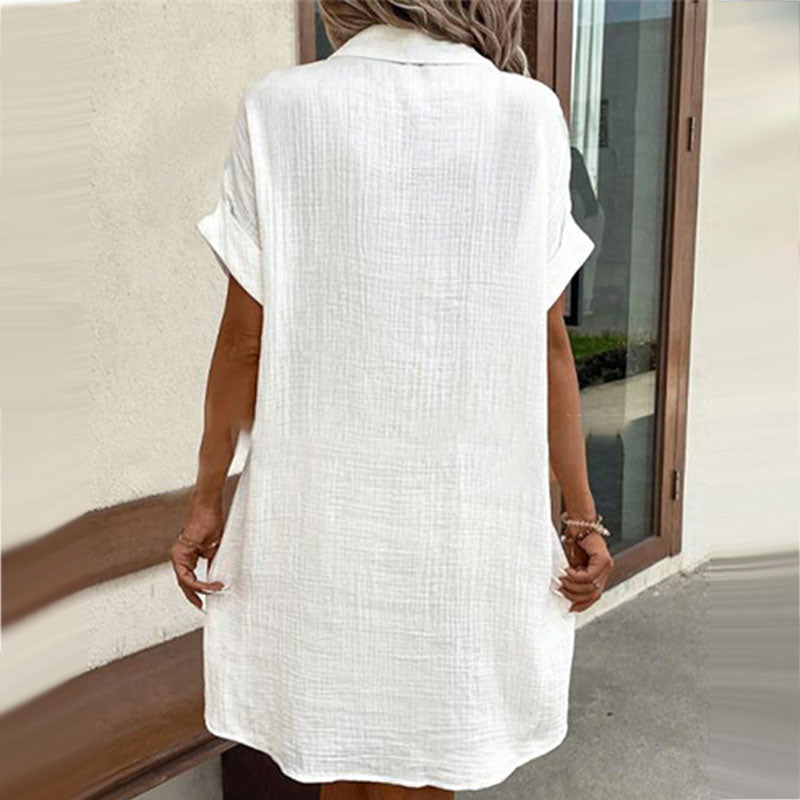 ⏳Time-Limited Special⏰Women’s Summer Midi Dress – Breezy, Flattering & Effortlessly Chic! Lightweight Button-Down with Pockets ☀️