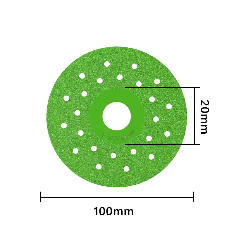 🥳2026 HOT SALE🥳💞50K+ SOLD!💎🛡️ BUY 1 GET 1 FREE! 100mm Diamond Cutting & Grinding Disc – Cuts tile, marble, glass & more. Precision brazed, heat‑dissipating holes. No chips, no cracks! 🛠️✨