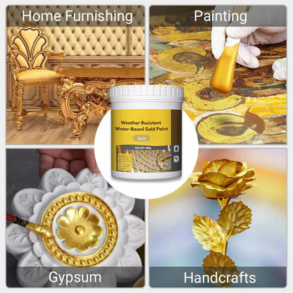 ⏳Limited-time 50% off⏰Weather Resistant Water-based Gold Paint💛