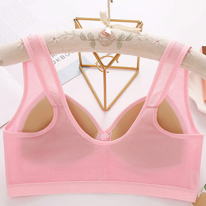 💥LAST DAY SALE ONLY $9.99!!💘CloudComfort™ Front-Button Cotton Bra – Breathable • Wire-Free • All-Day Support • Non-Padded & Skin-Friendly 🌿