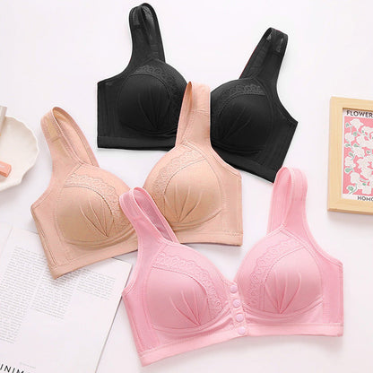 💥LAST DAY SALE ONLY $9.99!!💘CloudComfort™ Front-Button Cotton Bra – Breathable • Wire-Free • All-Day Support • Non-Padded & Skin-Friendly 🌿