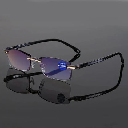 👓 Crystal Clear Reading Glasses – Lightweight Frameless Design with Premium Diamond-Cut Finish ✨