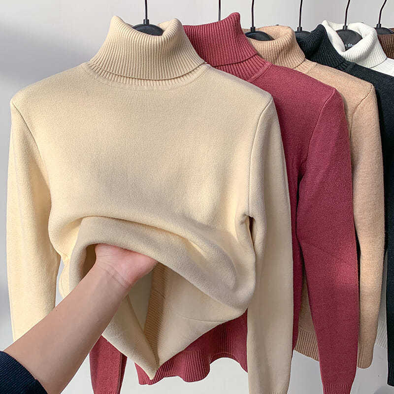 🔥Hot Sale Deals🎁Winter fleece thick knitted bottoming shirt