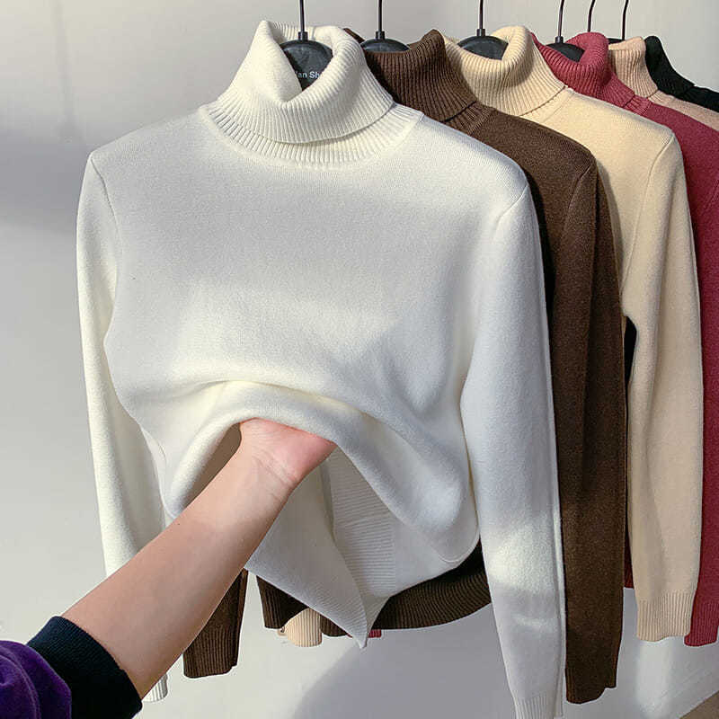 🔥Hot Sale Deals🎁Winter fleece thick knitted bottoming shirt
