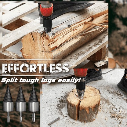 🛠️⚡The Professional Upgrade for Firewood Prep. Durable Drill Set Makes Quick Work of Logs.