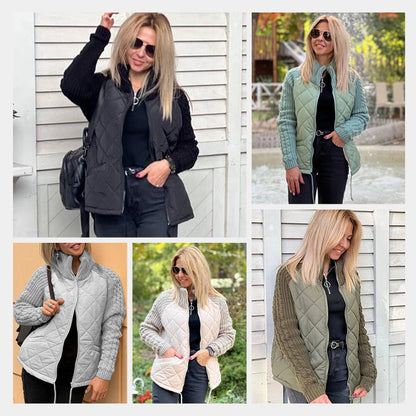 ✨2026 Collection at 50% OFF🎁Women's Knit Patchwork Puffy Jacket