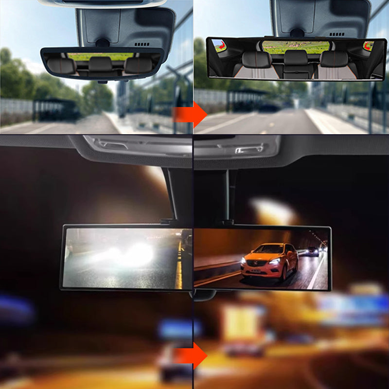 🚗 50% OFF NOW!👀 Wide Car Curved Rear View Mirror – Wide Angle & Blind Spot Reducer – Universal Easy Clip-On 🛡️