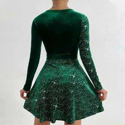 🎅💥Women’s Sequin A-Line Mini Dress