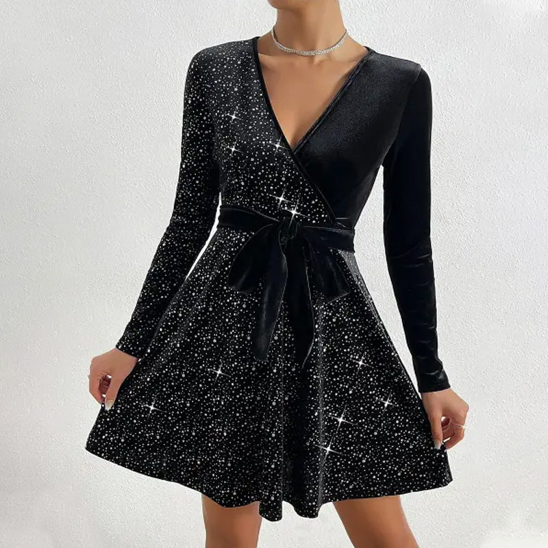 🎅💥Women’s Sequin A-Line Mini Dress