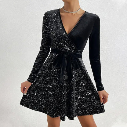 🎅💥Women’s Sequin A-Line Mini Dress