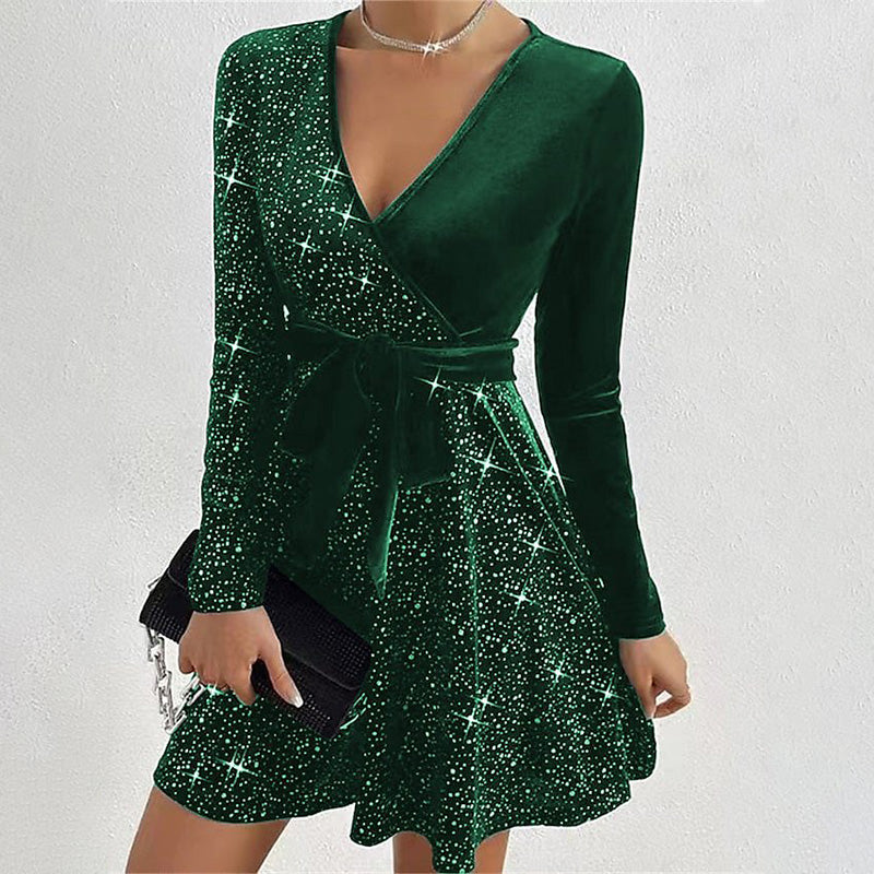 🎅💥Women’s Sequin A-Line Mini Dress