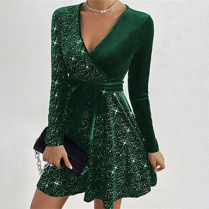 🎅💥Women’s Sequin A-Line Mini Dress