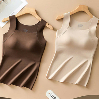 📢50%  OFF!⏰Women’s U-Neck Thermal Tank with Built-In Bra – Warm, Supportive & Braless Comfort ❄️❤️