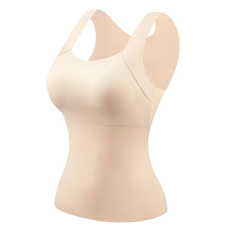 📢50%  OFF!⏰Women’s U-Neck Thermal Tank with Built-In Bra – Warm, Supportive & Braless Comfort ❄️❤️