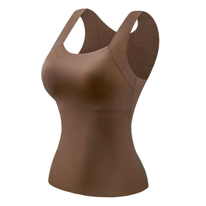 📢50%  OFF!⏰Women’s U-Neck Thermal Tank with Built-In Bra – Warm, Supportive & Braless Comfort ❄️❤️