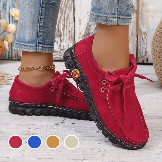 Women's Low Top Lace-up Stitching Flat Shoes✈️ 24-hour delivery from the US ✈️