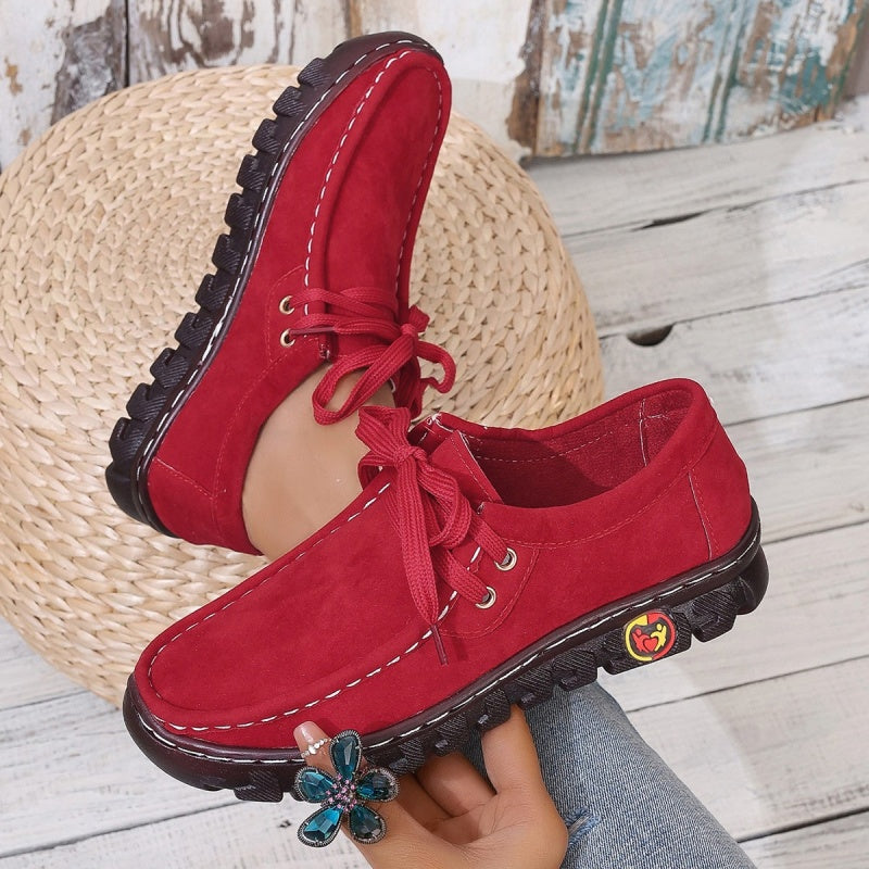 Women's Low Top Lace-up Stitching Flat Shoes✈️ 24-hour delivery from the US ✈️