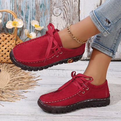 Women's Low Top Lace-up Stitching Flat Shoes✈️ 24-hour delivery from the US ✈️