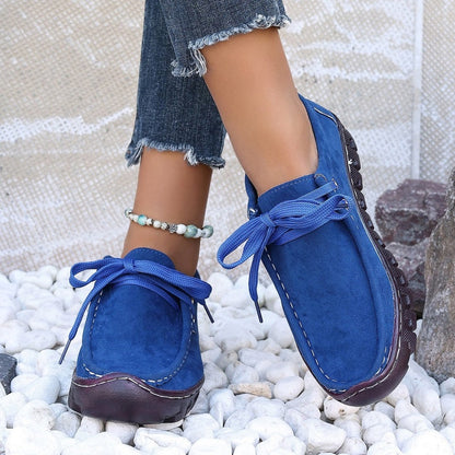 Women's Low Top Lace-up Stitching Flat Shoes✈️ 24-hour delivery from the US ✈️