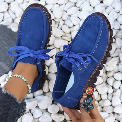 Women's Low Top Lace-up Stitching Flat Shoes✈️ 24-hour delivery from the US ✈️