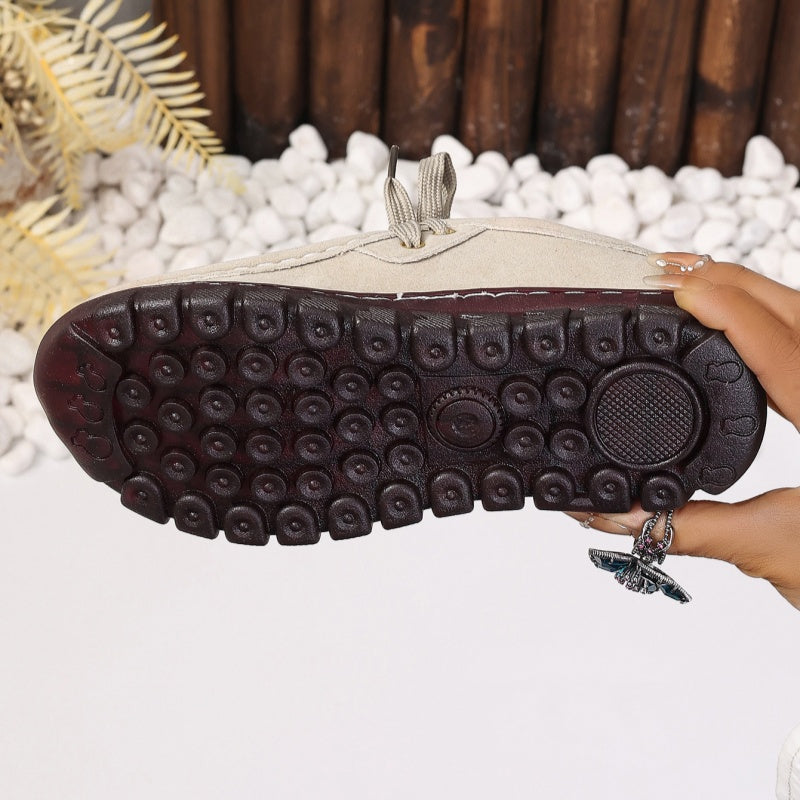 Women's Low Top Lace-up Stitching Flat Shoes✈️ 24-hour delivery from the US ✈️