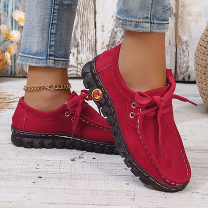 Women's Low Top Lace-up Stitching Flat Shoes✈️ 24-hour delivery from the US ✈️