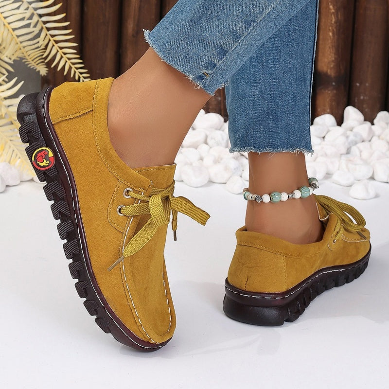 Women's Low Top Lace-up Stitching Flat Shoes✈️ 24-hour delivery from the US ✈️