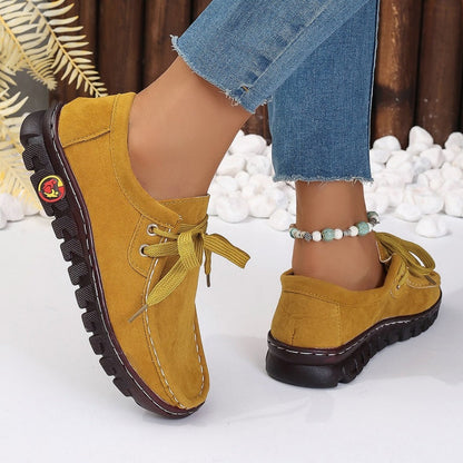 Women's Low Top Lace-up Stitching Flat Shoes✈️ 24-hour delivery from the US ✈️
