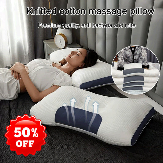 ✨2025 Antibacterial Neck Support Sleep-Aid Massage Pillow