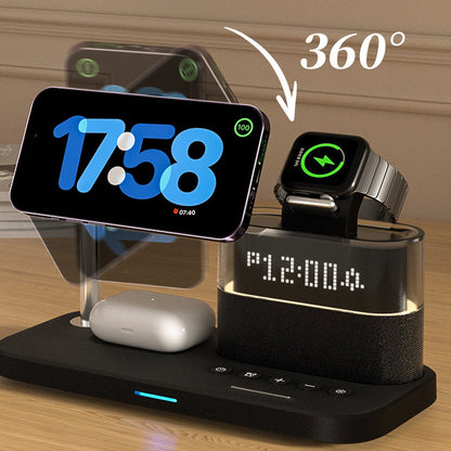 🔥2025 HOT SALE - 50% OFF🔥3-in-1 Wireless Charging Station with Alarm Clock