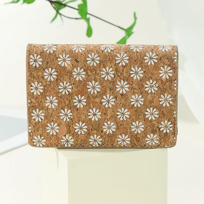 Cork PU Retro Printing Flap Cover Wallet