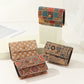Cork PU Retro Printing Flap Cover Wallet
