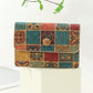 Cork PU Retro Printing Flap Cover Wallet