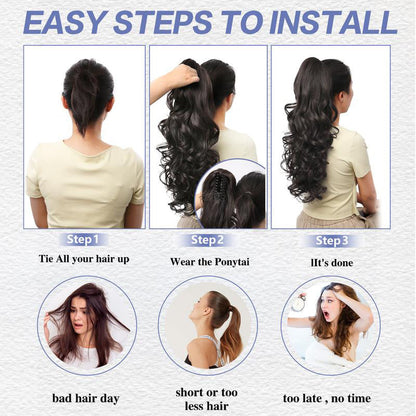 💜Temporary promotion 50% OFF💜Clip-on wavy ponytail extension