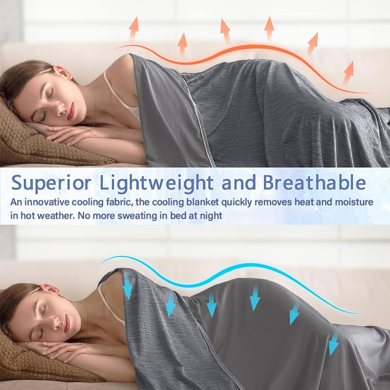 🌸Summer Hot Sale-50% Off ✨Cooling Blanket for Night Sweats - Advanced Temp-Regulating Comforter for Hot Sleepers, Stay Cool & Sleep Better