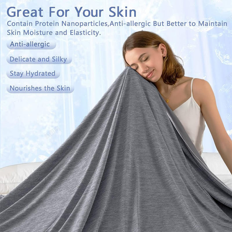 🌸Summer Hot Sale-50% Off ✨Cooling Blanket for Night Sweats - Advanced Temp-Regulating Comforter for Hot Sleepers, Stay Cool & Sleep Better