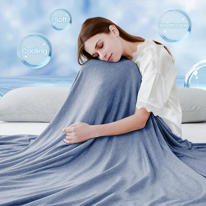🌸Summer Hot Sale-50% Off ✨Cooling Blanket for Night Sweats - Advanced Temp-Regulating Comforter for Hot Sleepers, Stay Cool & Sleep Better
