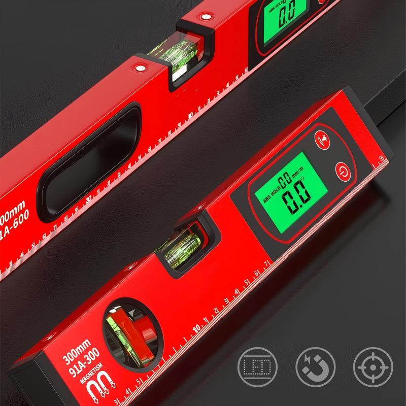 📏 Multi-Function Magnetic Level with LCD Digital Display – High Precision for Construction & DIY ⚡