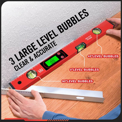 📏 Multi-Function Magnetic Level with LCD Digital Display – High Precision for Construction & DIY ⚡