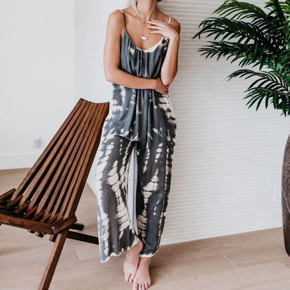🔥Summer Hot Sale 60% OFF💝✨Women's Fashion Spaghetti Strap Printed Jumpsuit