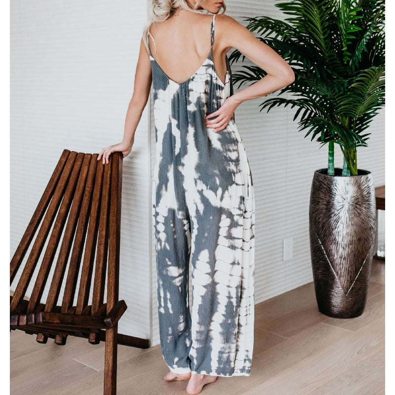 🔥Summer Hot Sale 60% OFF💝✨Women's Fashion Spaghetti Strap Printed Jumpsuit