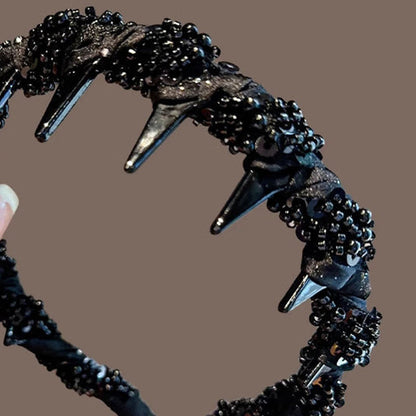 ✨Buy 1 Get 1 Free✨Pretty Black Beaded Everyday Headband
