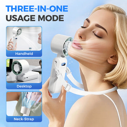 ❄️💨 Handheld Cooling Fan with Ice Mist – 3-speed settings, mist cooling – Pay on delivery ⚡✅