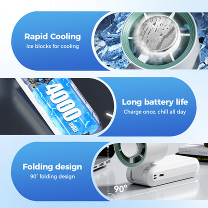❄️💨 Handheld Cooling Fan with Ice Mist – 3-speed settings, mist cooling – Pay on delivery ⚡✅