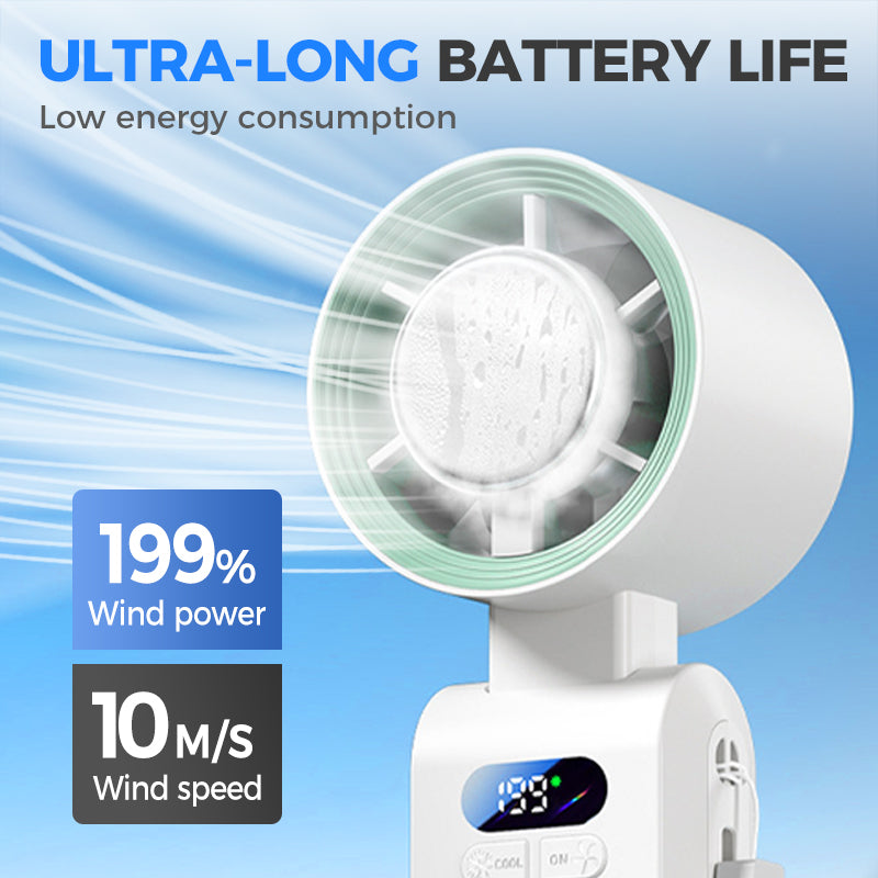 ❄️💨 Handheld Cooling Fan with Ice Mist – 3-speed settings, mist cooling – Pay on delivery ⚡✅