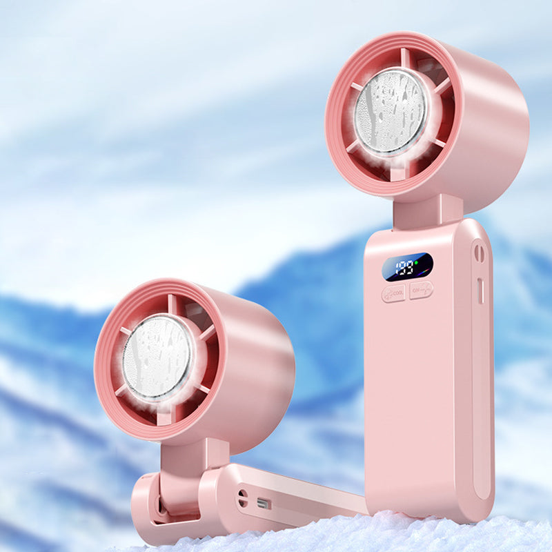 ❄️💨 Handheld Cooling Fan with Ice Mist – 3-speed settings, mist cooling – Pay on delivery ⚡✅